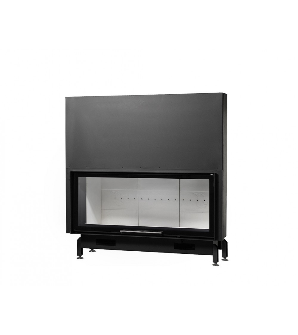 Insert cheminées à bois MB 160 CM porte guillotine 21 kW + 8 bouches ...