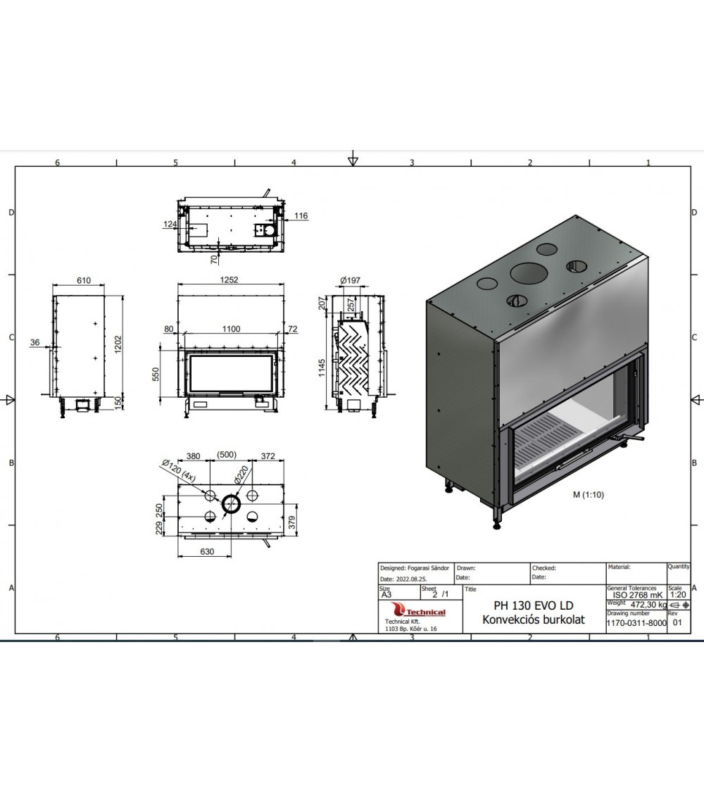 Insert cheminées à bois MB 130CM porte guillotine 21 kW + 4 bouches — free download