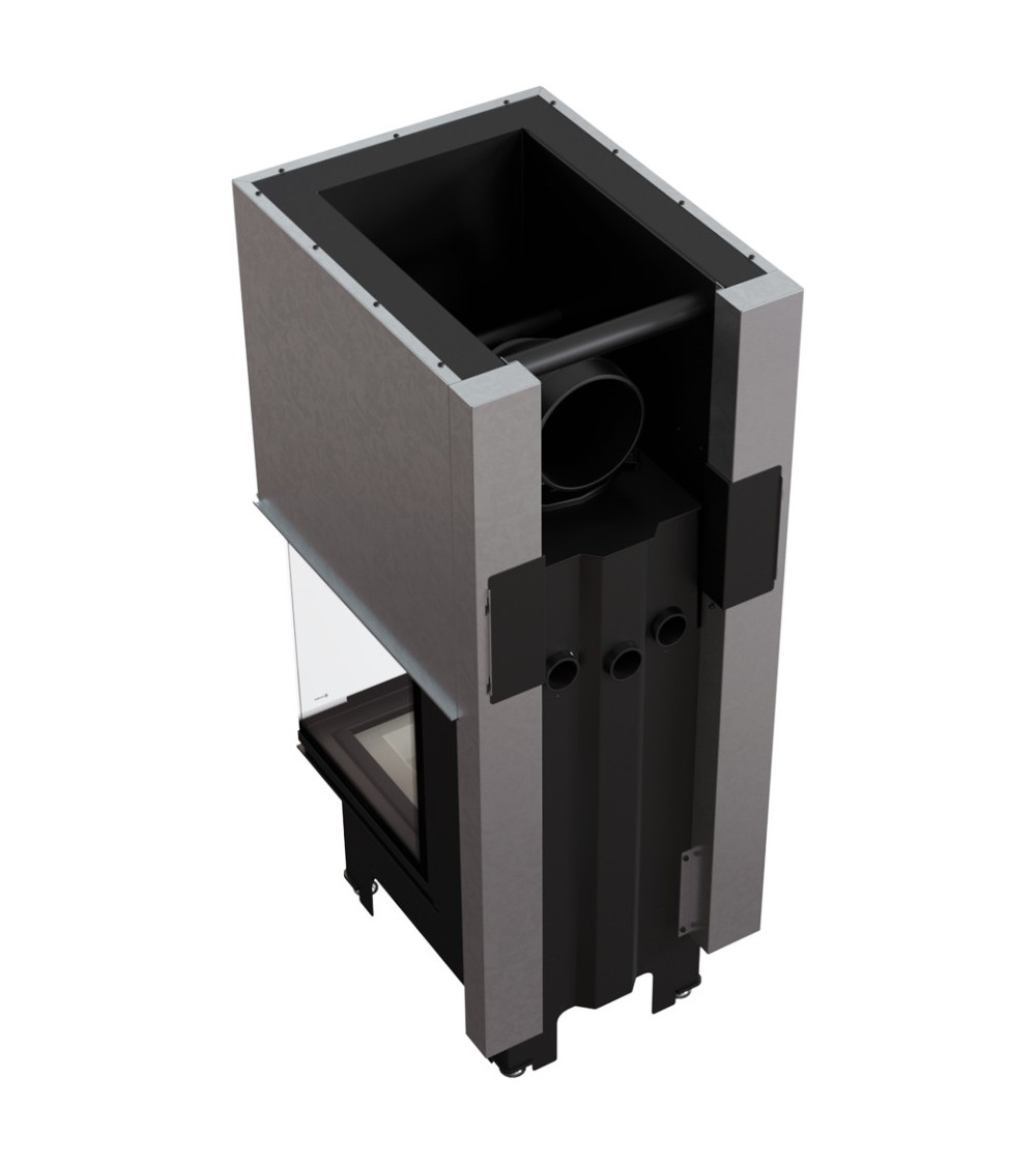 Insert cheminée à bois 3 côtés vitrées, Porte guillotine, 10 kW NOLWENN — free download