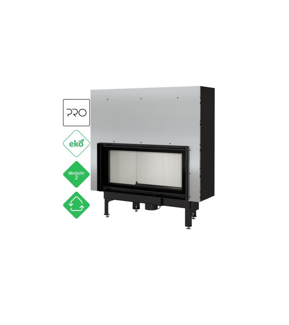 Insert cheminées à bois NADINE porte guillotine 17 kW