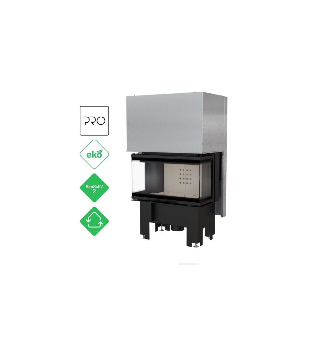 Insert cheminée à bois 3 côtés vitrées, Porte guillotine, 7 kW NOLWENN — free download