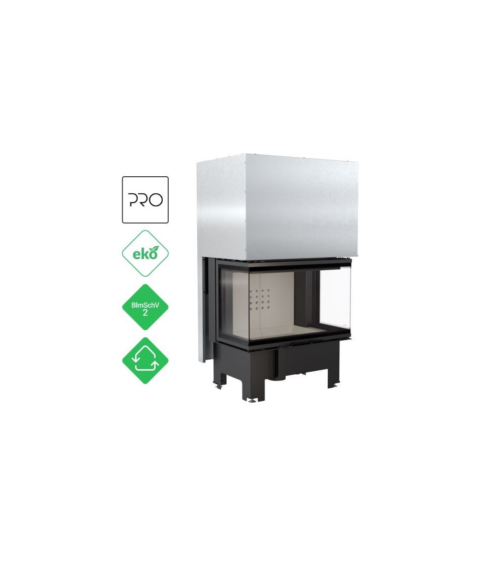 Insert cheminée à bois 3 côtés vitrées, Porte guillotine, 10 kW NOLWENN — free download